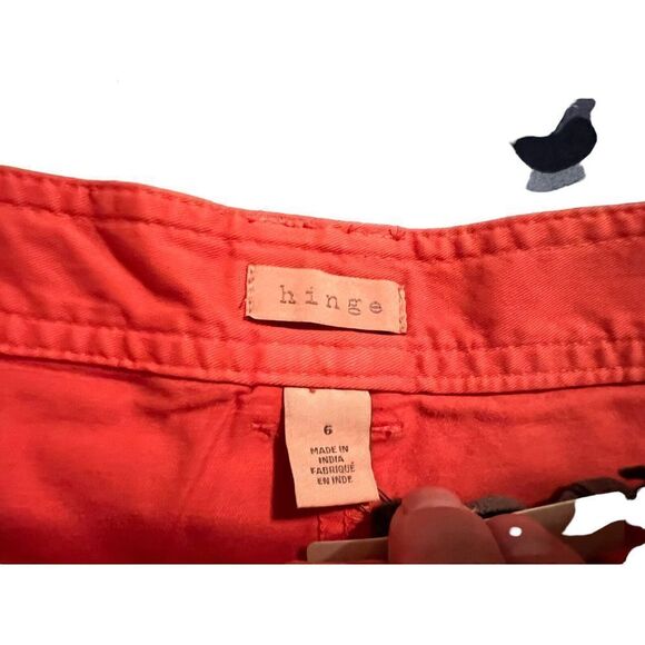 Hinge Women’s Coral Spice Shorts Size 6 NWT Nordstrom‎ - Picture 5 of 6